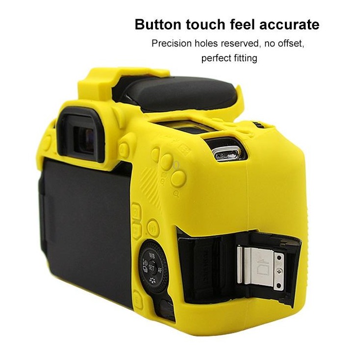 PULUZ Soft Silicone Protective Case for Canon EOS 77D(Yellow)