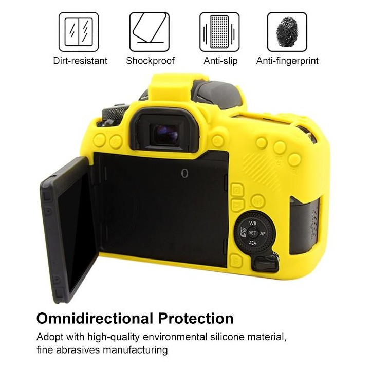 PULUZ Soft Silicone Protective Case for Canon EOS 77D(Yellow)