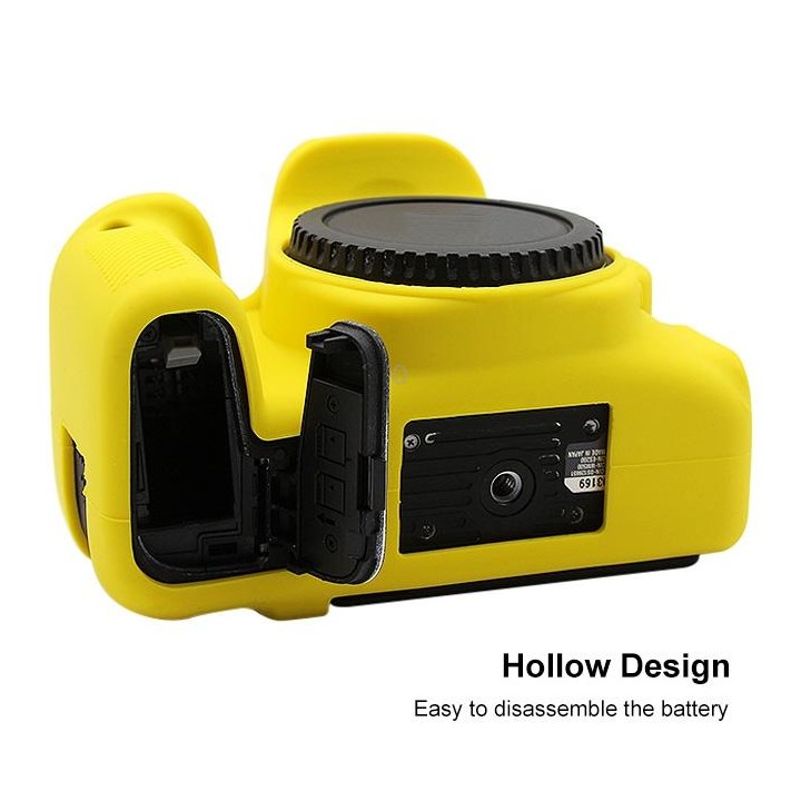 PULUZ Soft Silicone Protective Case for Canon EOS 77D(Yellow)