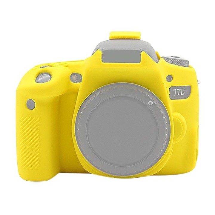 PULUZ Soft Silicone Protective Case for Canon EOS 77D(Yellow)