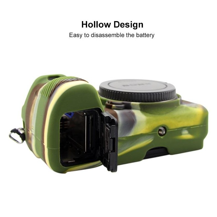 PULUZ Soft Silicone Protective Case for Sony ILCE-6500(Camouflage)