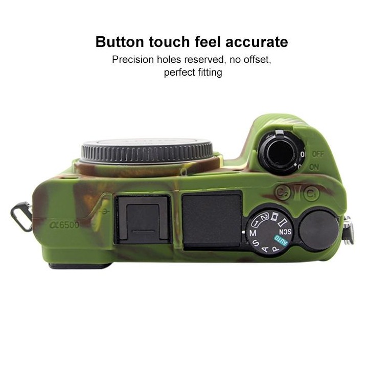 PULUZ Soft Silicone Protective Case for Sony ILCE-6500(Camouflage)