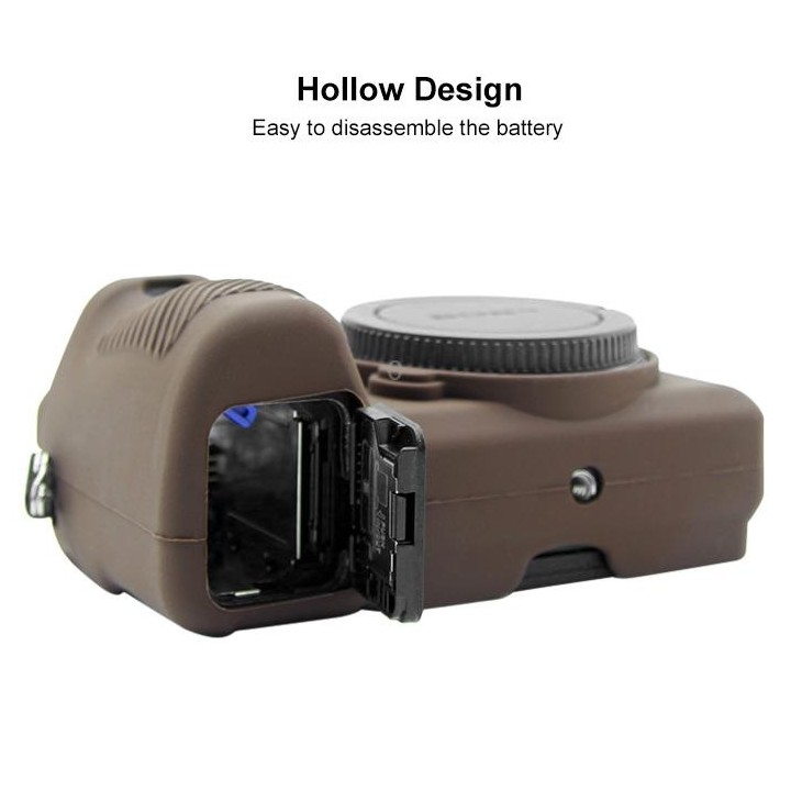 PULUZ Soft Silicone Protective Case for Sony ILCE-6500(Coffee)