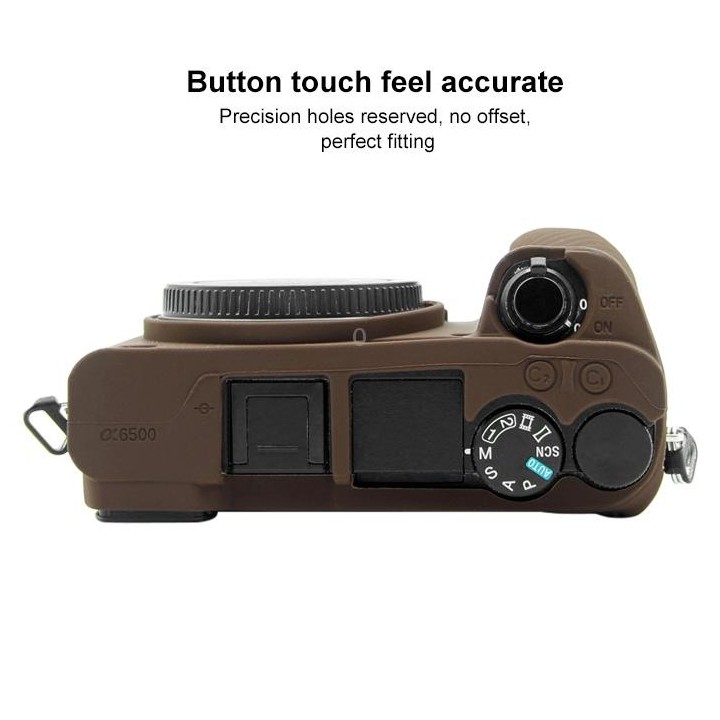PULUZ Soft Silicone Protective Case for Sony ILCE-6500(Coffee)