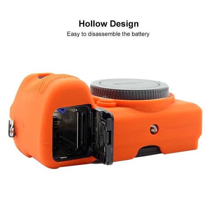 PULUZ Soft Silicone Protective Case for Sony ILCE-6500(Orange)