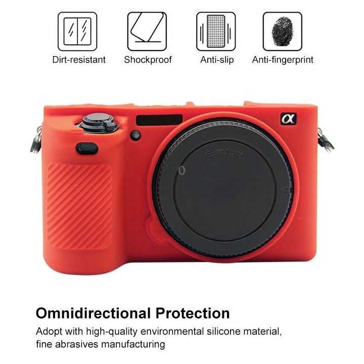 PULUZ Soft Silicone Protective Case for Sony ILCE-6500(Red)