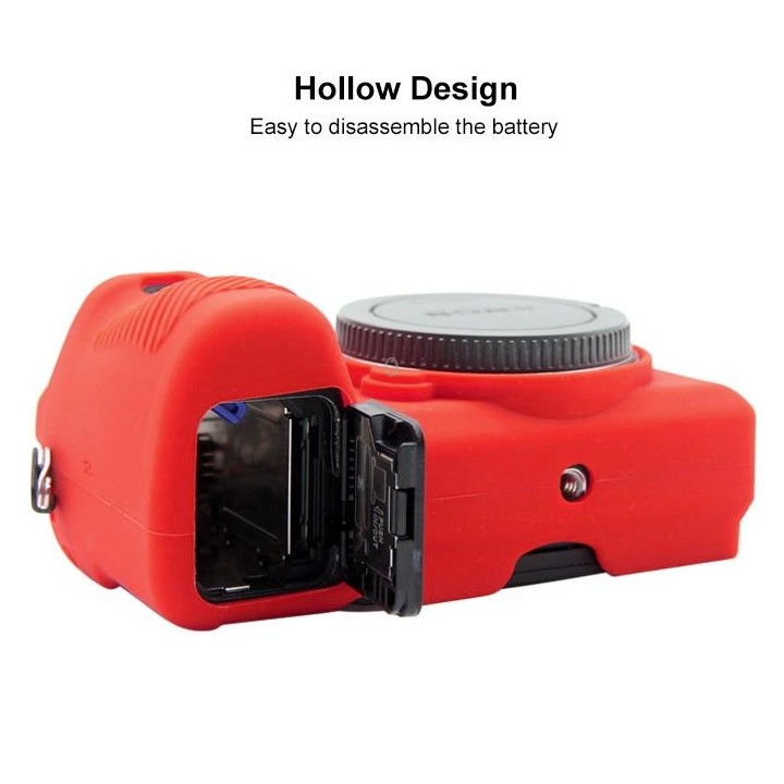 PULUZ Soft Silicone Protective Case for Sony ILCE-6500(Red)
