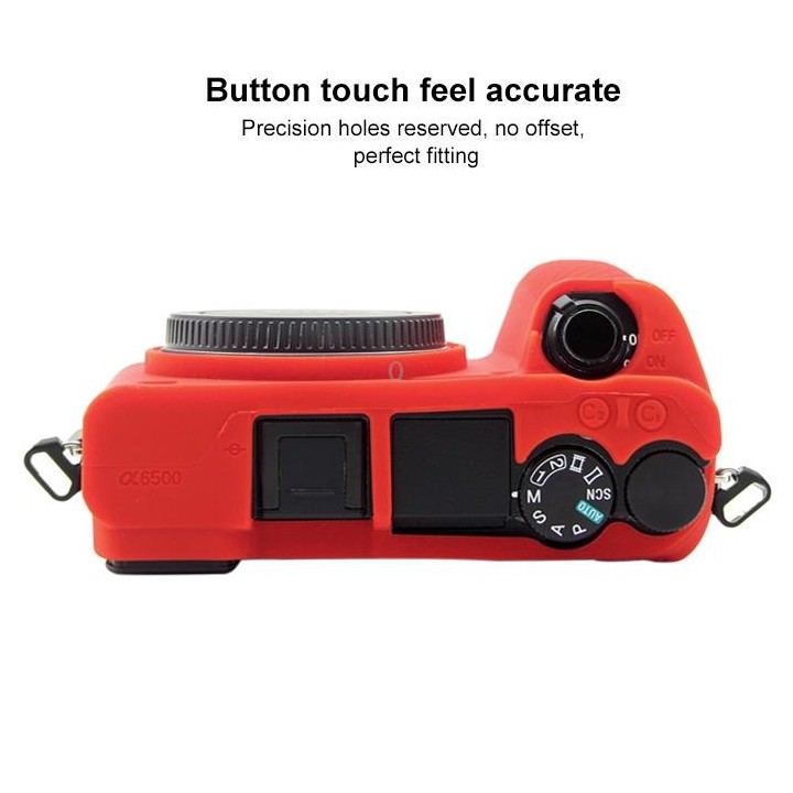 PULUZ Soft Silicone Protective Case for Sony ILCE-6500(Red)