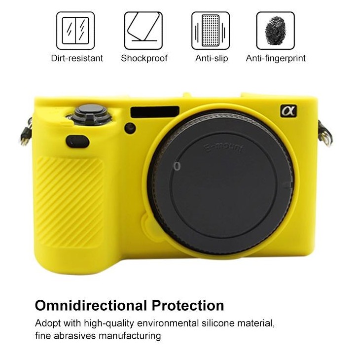 PULUZ Soft Silicone Protective Case for Sony ILCE-6500(Yellow)