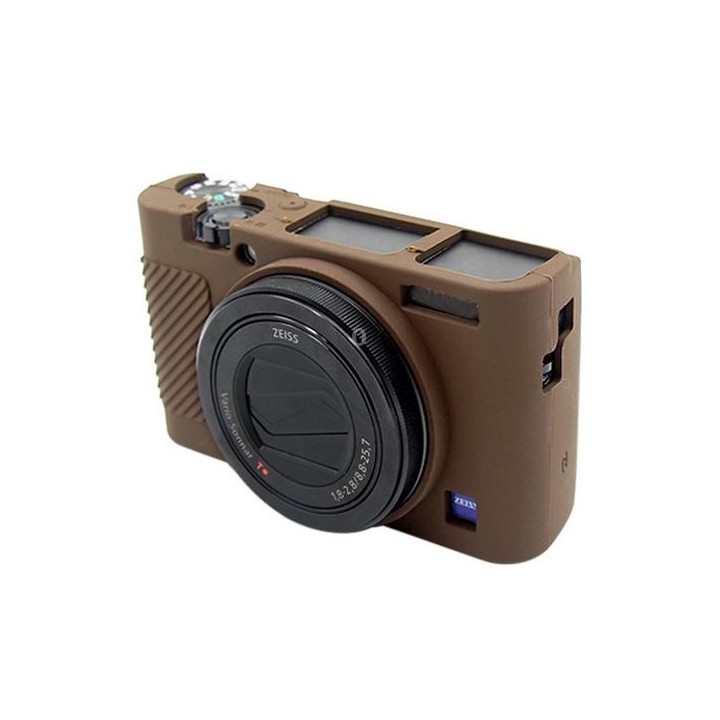 PULUZ Soft Silicone Protective Case for Sony RX100 III / IV / V(Coffee)