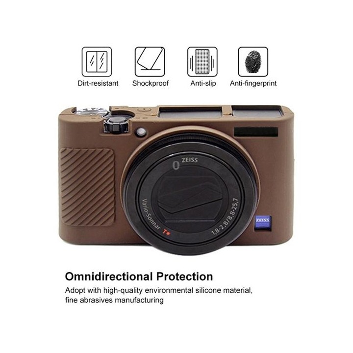 PULUZ Soft Silicone Protective Case for Sony RX100 III / IV / V(Coffee)