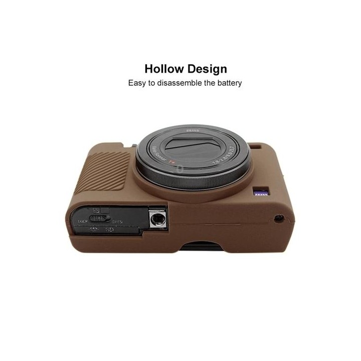 PULUZ Soft Silicone Protective Case for Sony RX100 III / IV / V(Coffee)