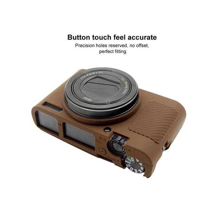 PULUZ Soft Silicone Protective Case for Sony RX100 III / IV / V(Coffee)