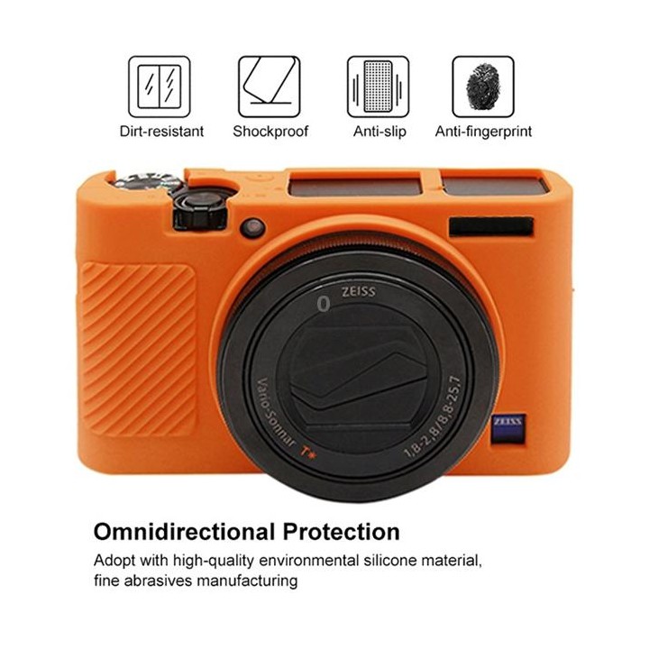 PULUZ Soft Silicone Protective Case for Sony RX100 III / IV / V(Orange)