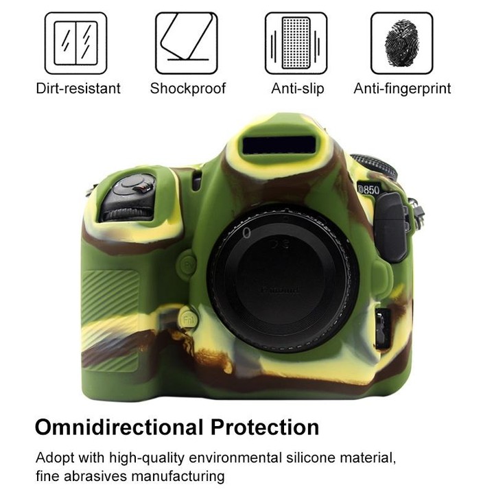 PULUZ Soft Silicone Protective Case for Nikon D850(Camouflage)