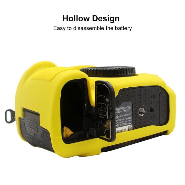 PULUZ Soft Silicone Protective Case for Nikon D850(Yellow)