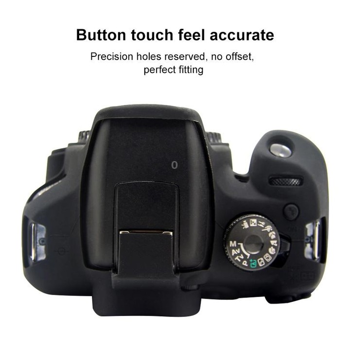 PULUZ Soft Silicone Protective Case for Canon EOS 1300D / 1500D(Black)
