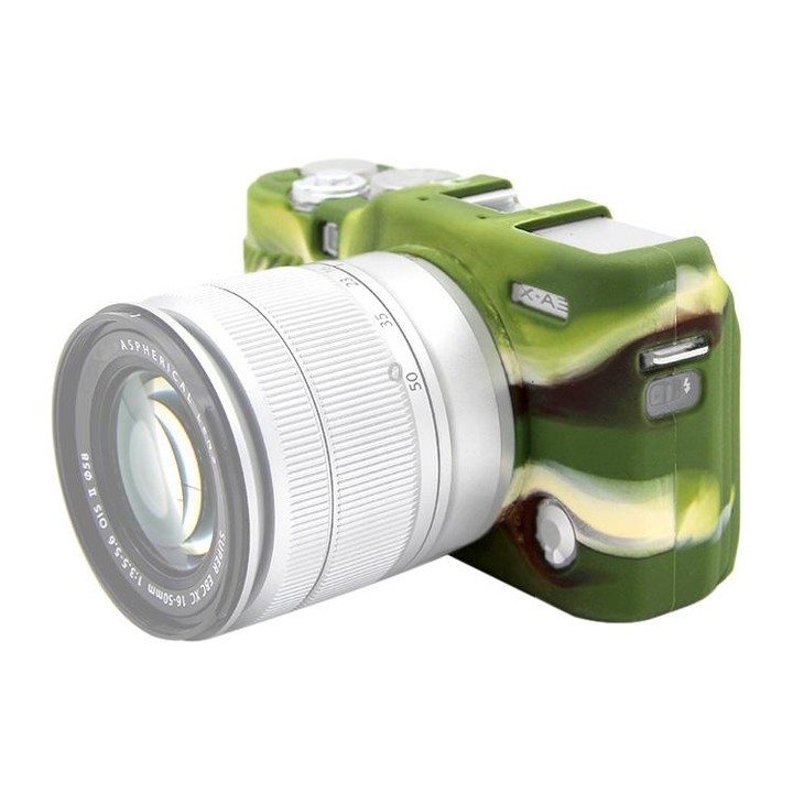 PULUZ Soft Silicone Protective Case for FUJIFILM X-A3 / X-A10(Camouflage)