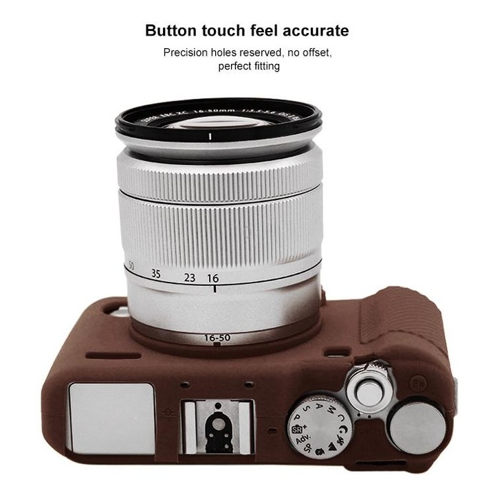 PULUZ Soft Silicone Protective Case for FUJIFILM X-A3 / X-A10(Coffee)