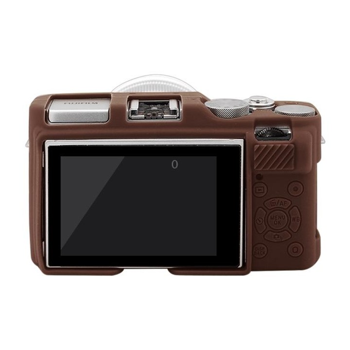 PULUZ Soft Silicone Protective Case for FUJIFILM X-A3 / X-A10(Coffee)