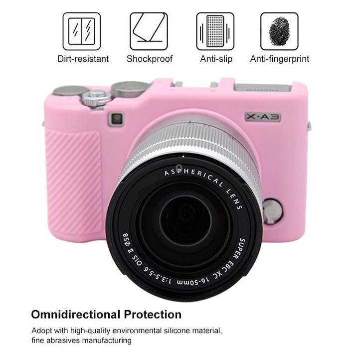 PULUZ Soft Silicone Protective Case for FUJIFILM X-A3 / X-A10(Pink)