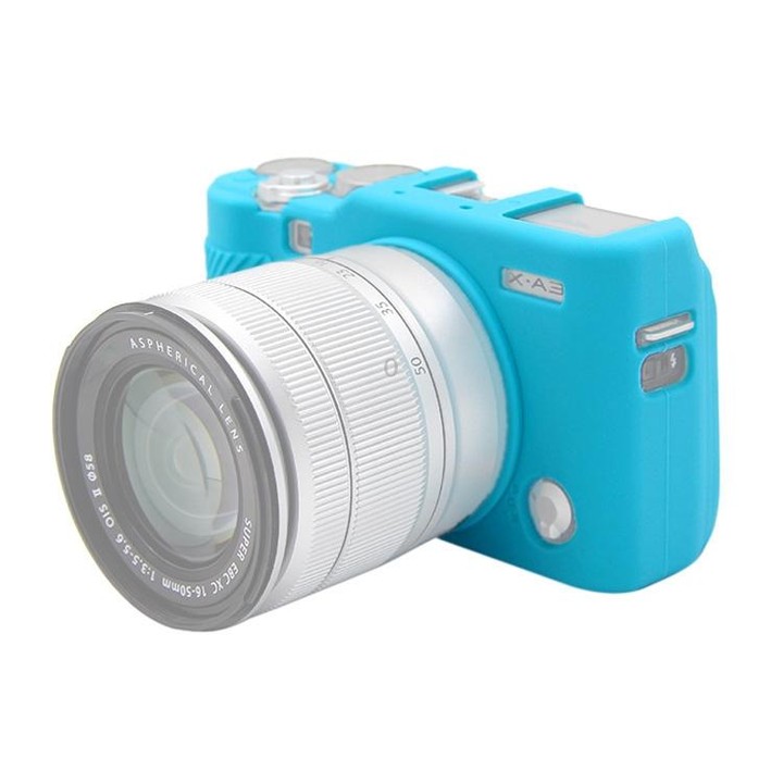 PULUZ Soft Silicone Protective Case for FUJIFILM X-A3 / X-A10(Blue)