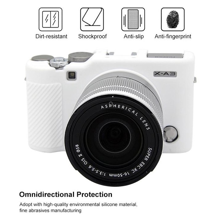 PULUZ Soft Silicone Protective Case for FUJIFILM X-A3 / X-A10(White)