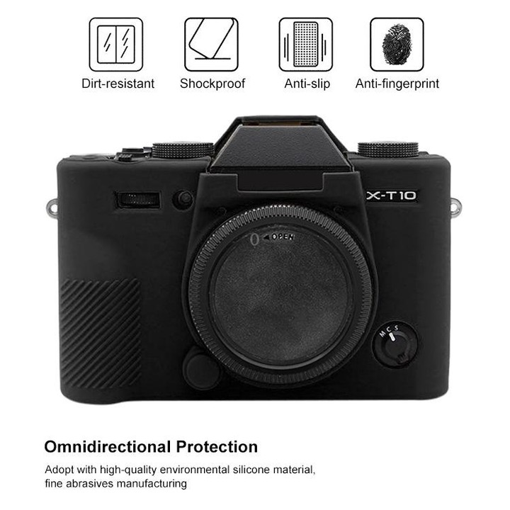 PULUZ Soft Silicone Protective Case for FUJIFILM XT10(Black)