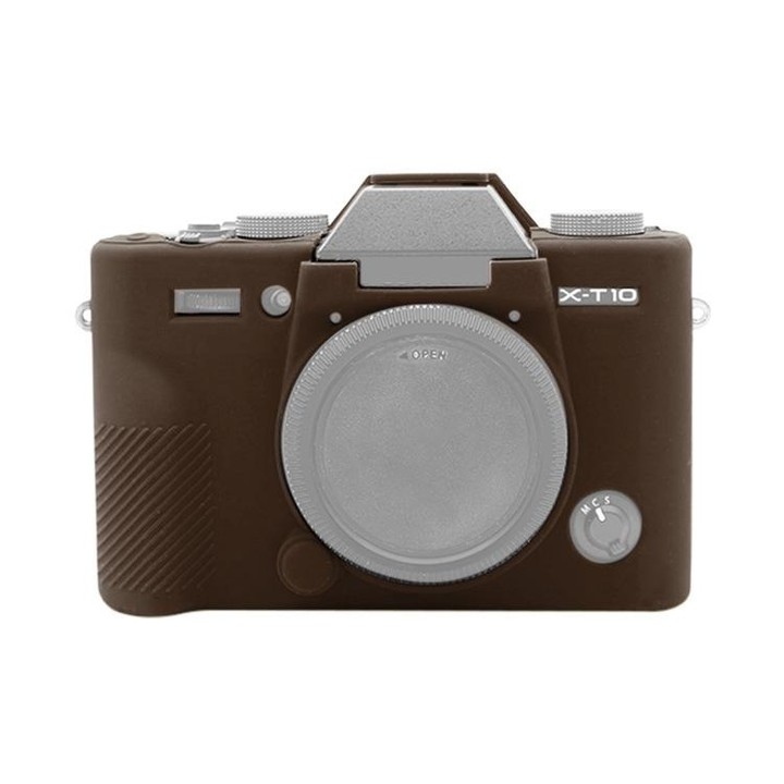 PULUZ Soft Silicone Protective Case for FUJIFILM XT10(Coffee)