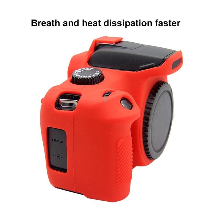 PULUZ Soft Silicone Protective Case for Canon EOS 3000D / 4000D(Red)