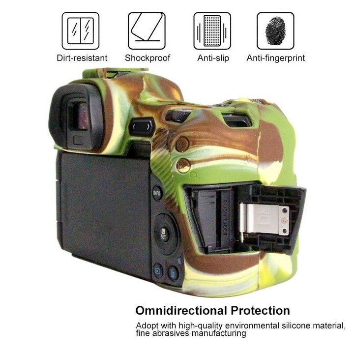 PULUZ Soft Silicone Protective Case for Canon EOS R(Camouflage)