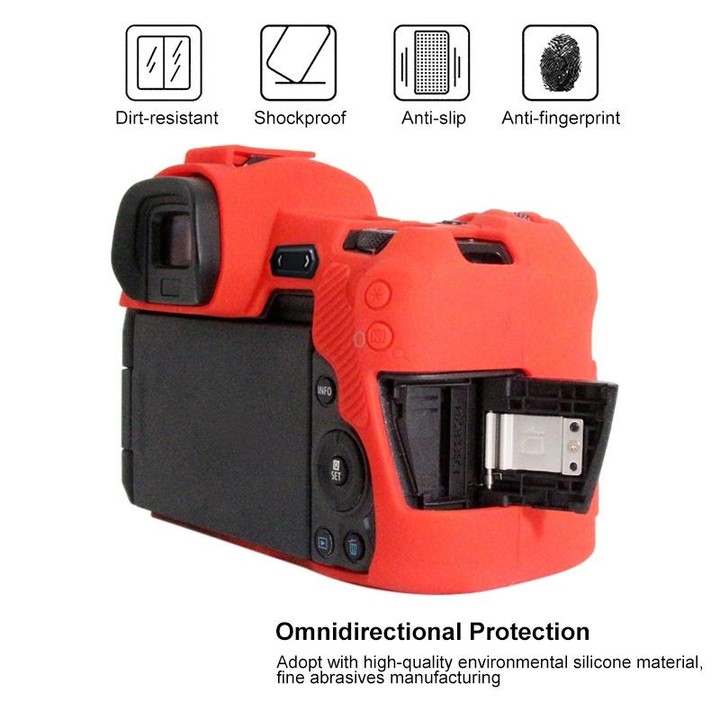 PULUZ Soft Silicone Protective Case for Canon EOS R(Red)