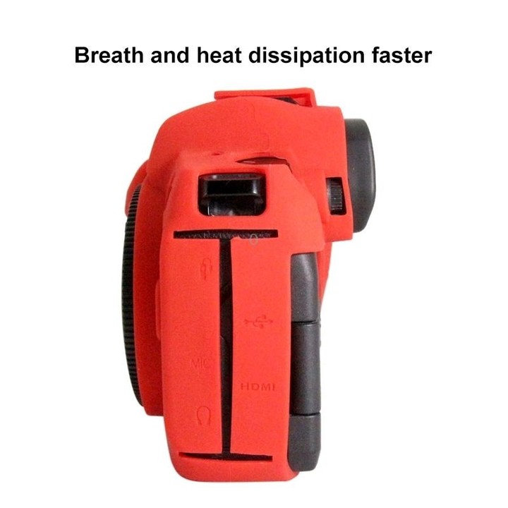 PULUZ Soft Silicone Protective Case for Canon EOS R(Red)