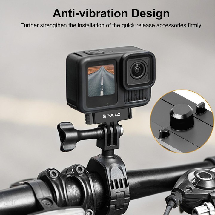 For GoPro MISSION 1 / 1 PRO / HERO13 Black / MAX2 PULUZ Magnetic Quick Release Base Mount (Black)