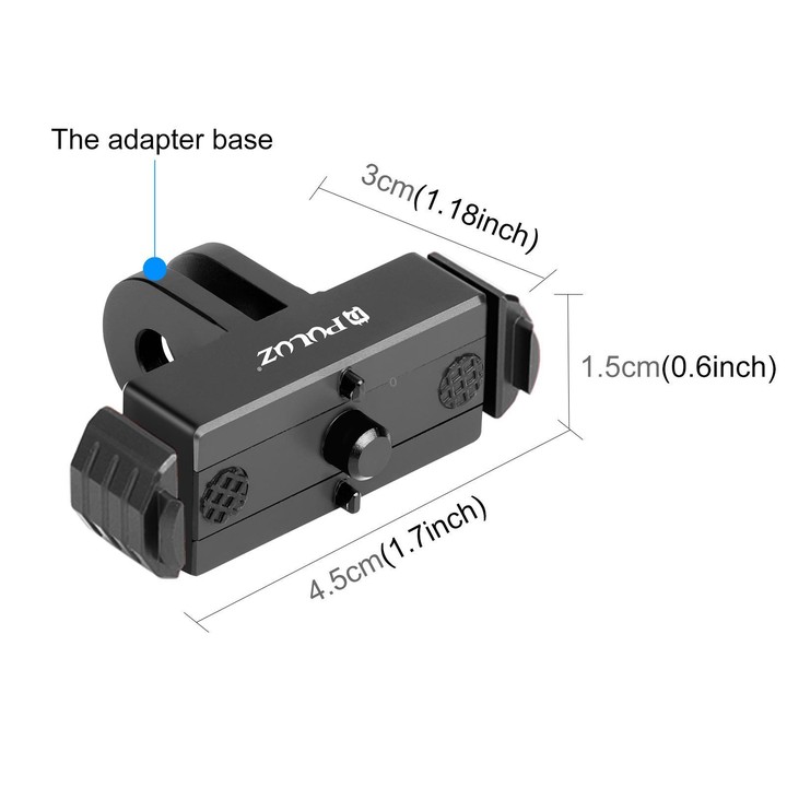 For GoPro MISSION 1 / 1 PRO / HERO13 Black / MAX2 PULUZ Magnetic Quick Release Base Mount (Black)