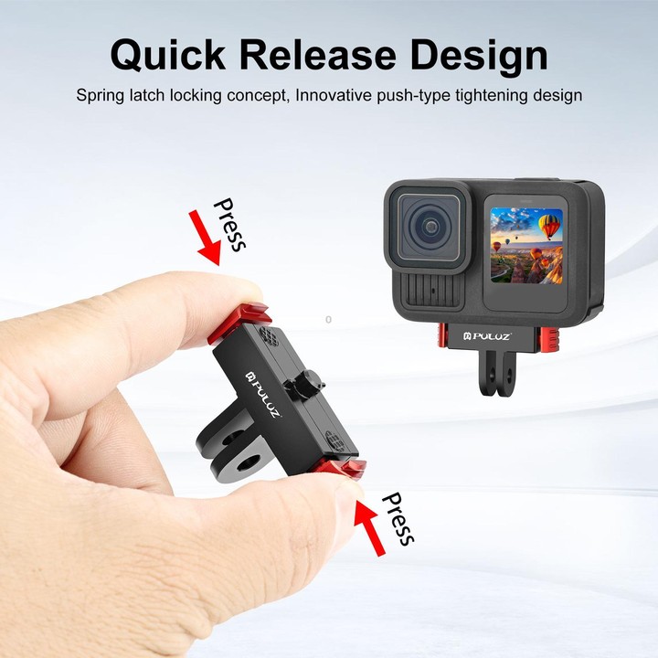 For GoPro MISSION 1 / 1 PRO / HERO13 Black PULUZ Magnetic Quick Release Base Mount (Black Red)