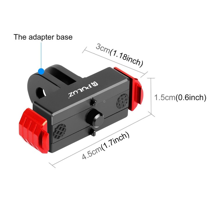 For GoPro MISSION 1 / 1 PRO / HERO13 Black PULUZ Magnetic Quick Release Base Mount (Black Red)