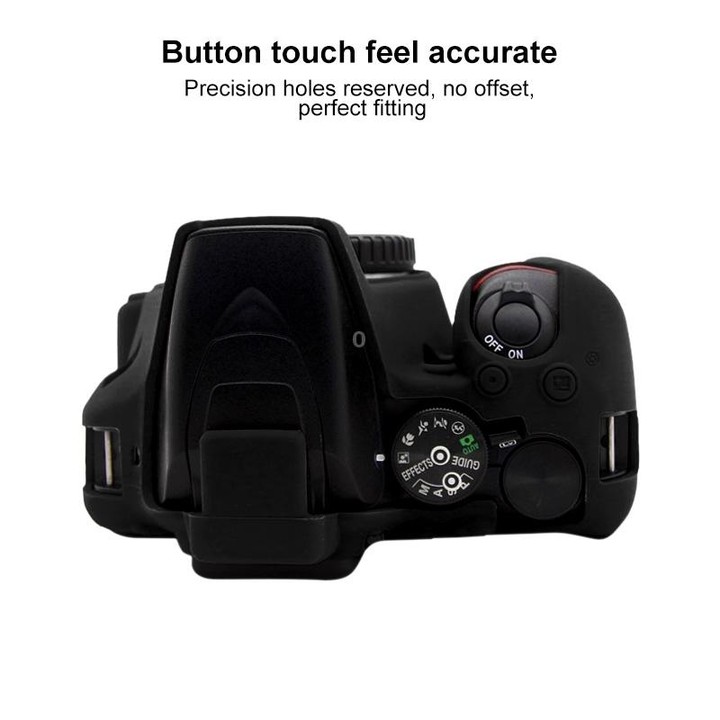PULUZ Soft Silicone Protective Case for Nikon D3500(Black)