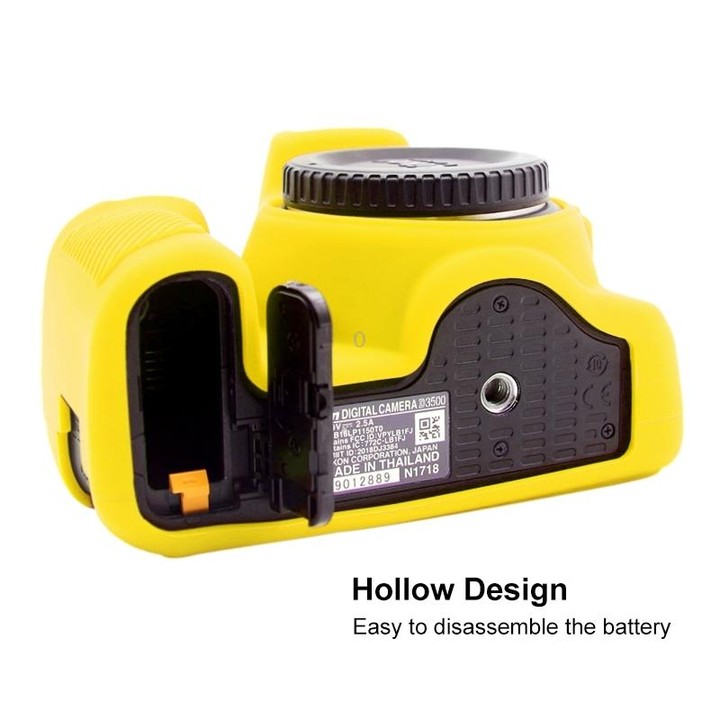 PULUZ Soft Silicone Protective Case for Nikon D3500(Yellow)