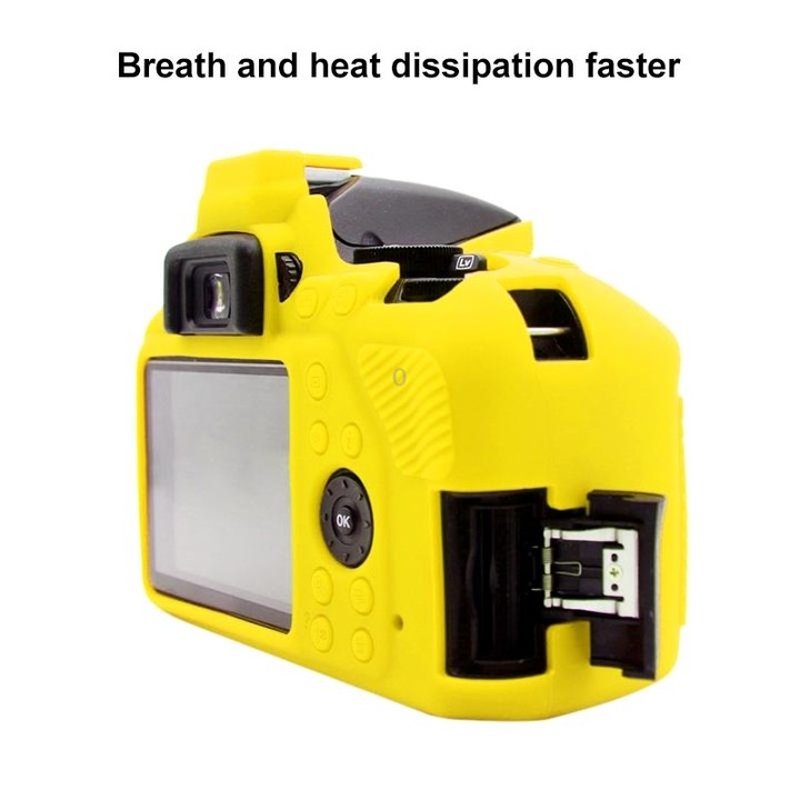 PULUZ Soft Silicone Protective Case for Nikon D3500(Yellow)