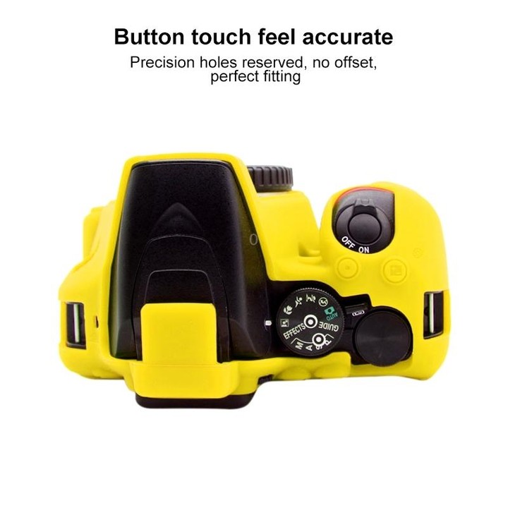 PULUZ Soft Silicone Protective Case for Nikon D3500(Yellow)