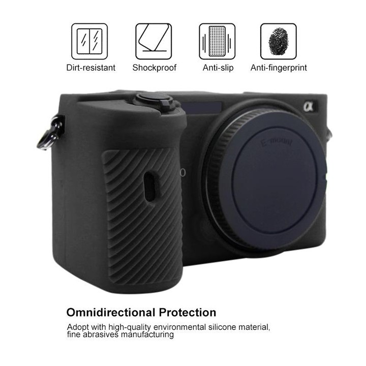 PULUZ Soft Silicone Protective Case for Sony A6600 / ILCE-6600(Black)