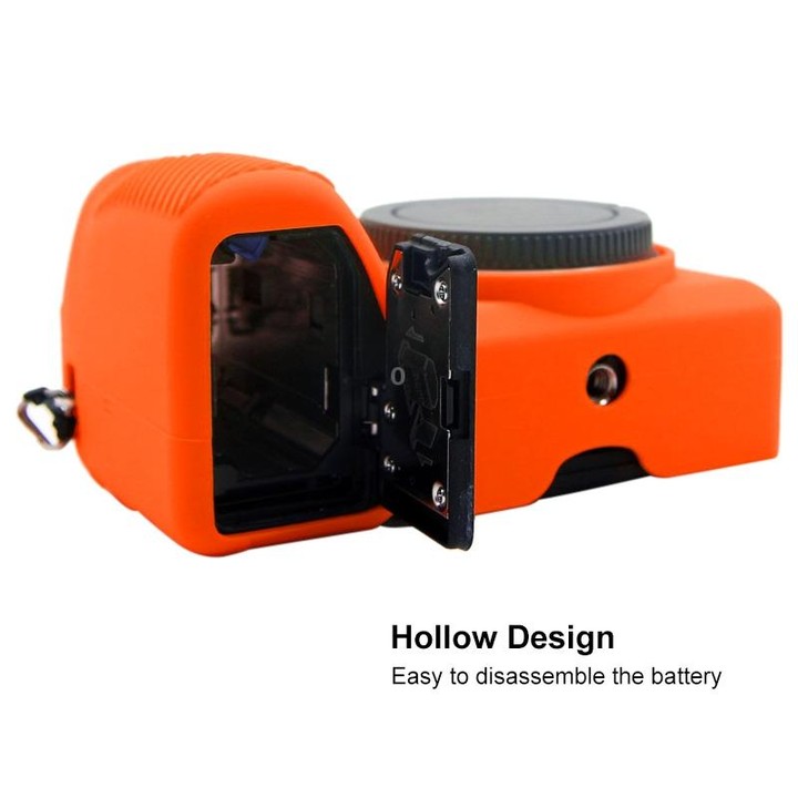 PULUZ Soft Silicone Protective Case for Sony A6600 / ILCE-6600(Orange)