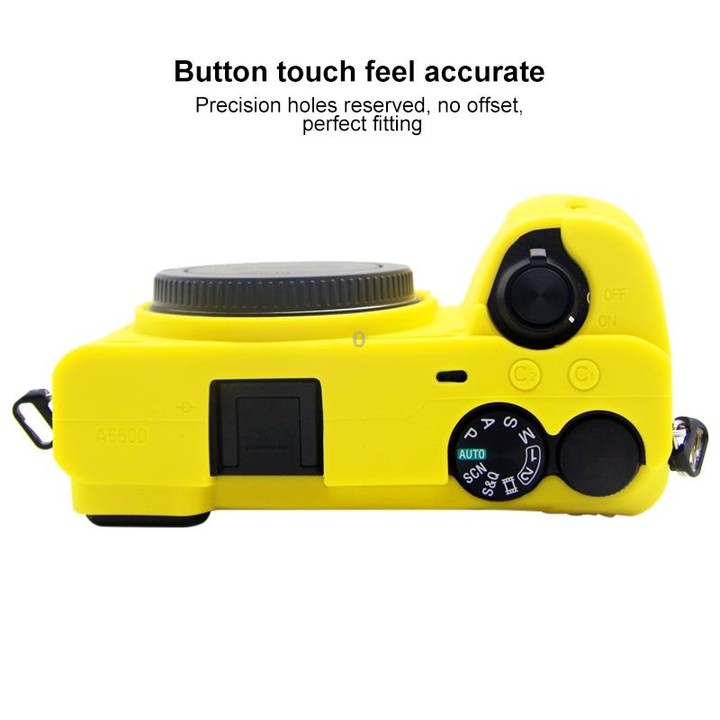 PULUZ Soft Silicone Protective Case for Sony A6600 / ILCE-6600(Yellow)