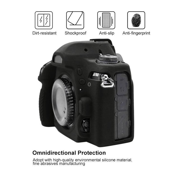 PULUZ Soft Silicone Protective Case for Nikon D780(Black)