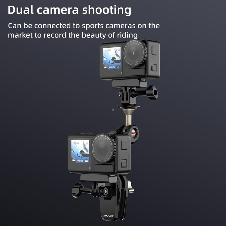 PULUZ Motorcycle Windshield Clip Bracket Camera Mount (Black)
