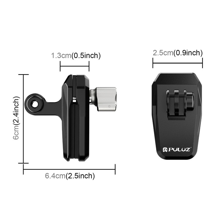 PULUZ Motorcycle Windshield Clip Bracket Camera Mount (Black)