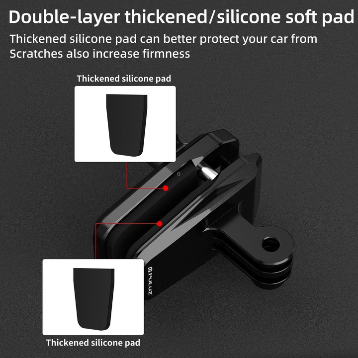 PULUZ Motorcycle Windshield Clip Bracket Camera Mount (Black)