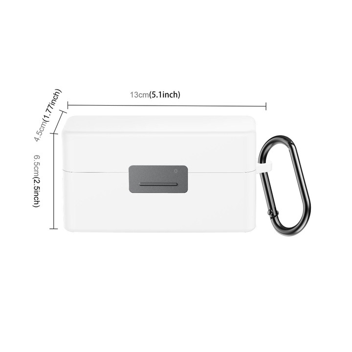 For DJI Mic 2 PULUZ Charging Case Silicone Scratch-proof Protective Cover (White)