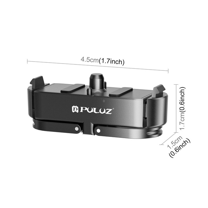 For GoPro MISSION 1 / 1 PRO / HERO13 Black / MAX2 PULUZ Magnetic Quick Release Metal Base (Black)
